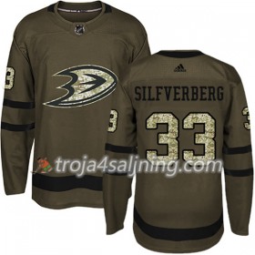 Anaheim Ducks tröja Jakob Silfverberg 33 Adidas 2017-2018 Camo Grön Authentic - NHL Tröjor Herr